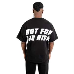 Camiseta básica con logotipo grande 280 GSM Camiseta de gran tamaño con hombros caídos Camiseta de calle de algodón 100% con impresión delantera y trasera - Product Image 4