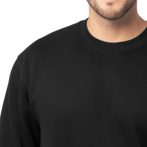 Sudaderas de manga larga para hombre al por mayor, cuello redondo, estilo casual, ajuste holgado, básicas para entrenamiento, mezcla de algodón, para chicos - Product Image 6