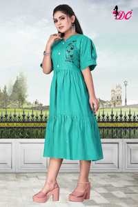 Anarkali-tela de algodón con estampados de goma, nueva colección de anarkali kurti con 7 colores hermosos - Product Image 6