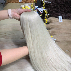Extensions de cheveux humains vierges vietnamiens de 28 pouces, 100 grammes, très vendues, de haute qualité, 613ASH, avec des extrémités super doublement tirées - Product Image 1