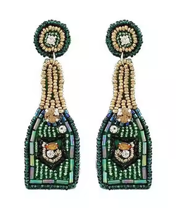 MD Handicrafts Classic Stud Design Pendientes colgantes de cuentas de semillas de ganchillo multicolor Pendientes colgantes de alta moda para fiestas - Product Image 3