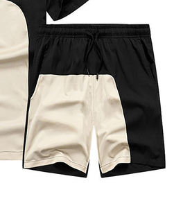 Ensemble short et chemise respirant de qualité supérieure ensemble short et logo personnalisé pour hommes 100% ensembles de t-shirts décontractés en coton biologique - Product Image 4