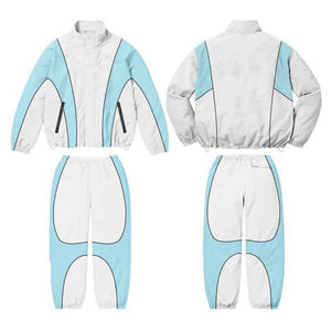 Chaqueta cortavientos de nailon con logotipo personalizado para hombre, chándal con cremallera, ropa de entrenamiento para correr, pantalones de chándal, ropa deportiva - Product Image 2