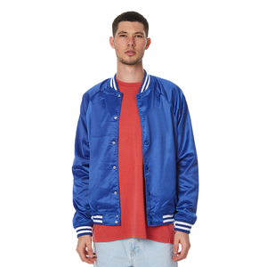 Veste universitaire à col montant personnalisée High Street Style Satin Raglan Letterman Coupe-vent pour l'hiver pour l'esprit scolaire - Product Image 1