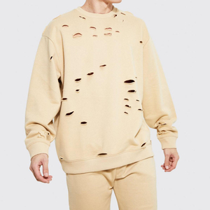 เสื้อสเวตเตอร์สำหรับผู้ชายเสื้อแนวสตรีทแบบโอเวอร์ไซส์ไหล่ตกเสื้อสเวตเชิ้ตแขนยาวคอกลมแบบหนาสำหรับผู้ชายโลโก้ออกแบบได้ตามต้องการ - Product Image 5