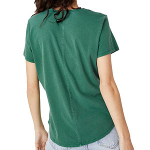 Camiseta extragrande de alta calidad para mujer, Camiseta con estampado personalizado de logotipo de talla grande, estilo informal de ocio, diseño sencillo en blanco para el verano - Product Image 5