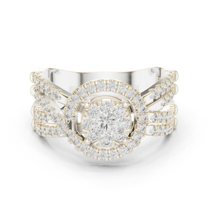 Anillo de Diamante Redondo Cultivado en Laboratorio en Oro Blanco de 14K para Mujer |   Regalo de Aniversario |   Diamante Cultivado Nuevo - Product Image 1