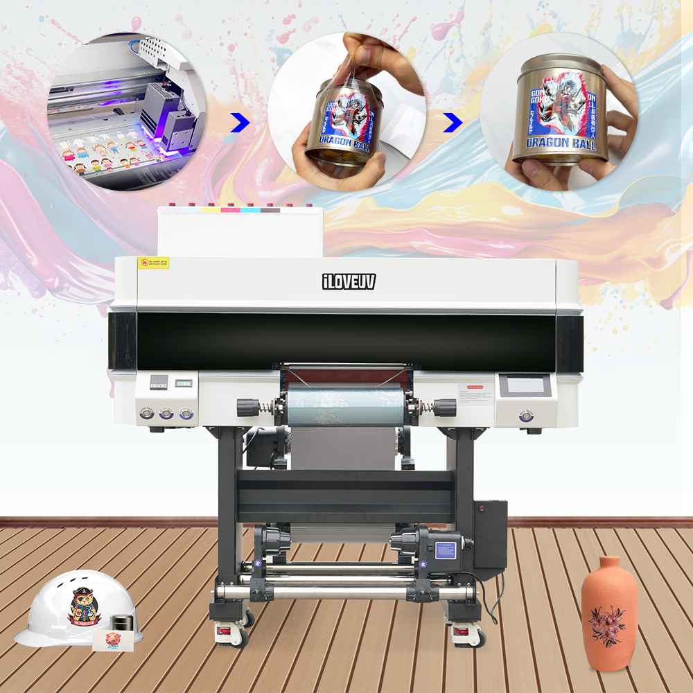 30cm Roll-to-Roll UV DTF Label Printer with 3 I3200 Heads White+Color+Varnish for Custom Stickers & Logos