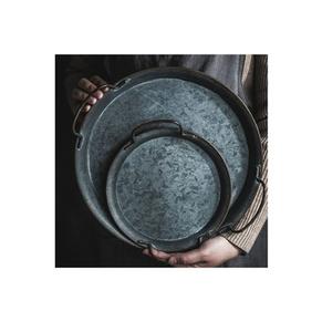 Bandeja para servir alimentos Diseño moderno Mesa hecha a mano Galvanizado Platos para servir alimentos de postre de gran tamaño para una cena elegante - Product Image 3