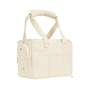 Soft-<b>Sided</b> Pet Carrier <b>Bag</b> Canvas Solid Color Zipper Closure Convenient Design for Cats and <b>Small</b> Dogs - Product Image 1