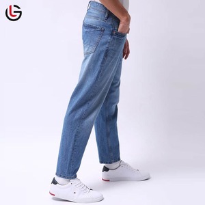 Best Quality Men's Gothic <b>Embroidered</b> Casual Woven <b>Jeans</b> Solid Color Mid-Waist Waterproof Breathable Washable Spring Outdoor Use - Product Image 4