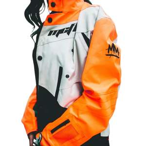 Veste matelassée orange pour homme à capuche Vêtement d'hiver matelassé Fermeture éclair Léger Isolé Veste décontractée - Product Image 4