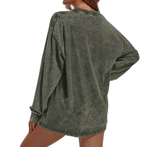 Ropa de calle informal cómoda y elástica, figuras de hombros caídos, sudaderas con capucha transpirables ecológicas, Sudadera de punto para mujer - Product Image 2