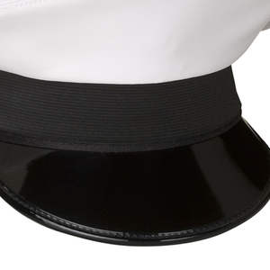 Casquette d'officier en laine noire de haute qualité avec logo brodé, nouveau design élégant - Product Image 4