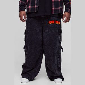 กางเกงยีนส์ซักสำหรับผู้ชายกางเกงยีนส์ทรงหลวมใส่สบายออกแบบได้ตามต้องการดีไซน์ล่าสุด - Product Image 1