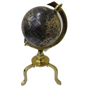 Table Globe Vintage Authentique Bureau Nautique Salle de Classe Support Globe Décoratif Belle Carte du Monde pour les Amateurs de Géographie - Product Image 1