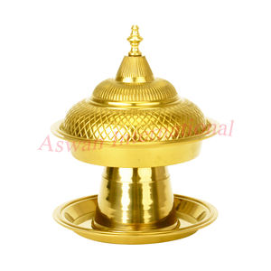 Luxe Look Dates Bol De Service Magnifique Métal Plaqué Argent Taille Personnalisée Forme Ronde Arabe Dates Bol Snack Plat Avec Couvercle - Product Image 6