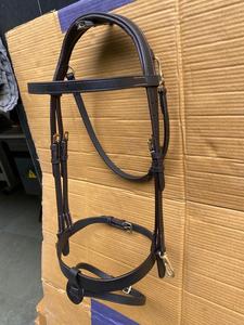 Brida inglesa duradera Horse Cavesson con banda de nariz ancha de 5cm - Product Image 2