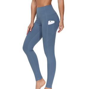 Cintura alta Fitness Booty Mujeres Fitness Leggings Spandex Poliéster Patrón sólido Diseño personalizado Estilo de moda Leggings - Product Image 1