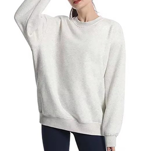 Sweat-shirts oversize pour femmes, hiver, 100% coton molletonné, effet délavé, imprimé sur le devant, logo personnalisé, qualité supérieure, séchage rapide - Product Image 3