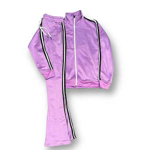 Chaqueta acampanada con cremallera completa, pantalones, chándal personalizado para hombre, conjunto de chándal apilado al por mayor de alta calidad - Product Image 5