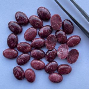 พลอยสีชมพูแดงธรรมชาติ10มม. 20มม. ทรงแบนราบเรียบปรับเทียบ cabochons จากผู้ผลิตขายส่งราคา alibaba ปกติ - Product Image 3