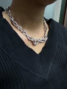 Collar Infinito Trenzado con Diamante Cultivado en Laboratorio de 17.5 Quilates, 18 Pulgadas, Oro Blanco de 14K con Baño de Rodio, Claridad DEF Blanco VVS/VS - Product Image 3