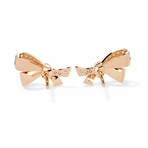 Pendientes geométricos de oro de 14 quilates con diamante cultivado en laboratorio (oro rosa, blanco y amarillo) - Product Image 4