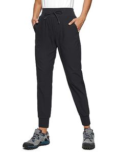 Pantalon de jogging yoga taille mi-haute élastique pour femme, effet ventre plat, poches latérales, extensible dans les 4 sens, hiver, décontracté, toile, gym, fitness, 100% coton - Product Image 1
