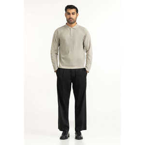 T-shirt Polo Slim Fit pour Homme MN-PSH-WS25-017 en Spandex Tricoté de Haute Qualité, Anti-Plis, Confortable, Broderie Foncée - Product Image 4