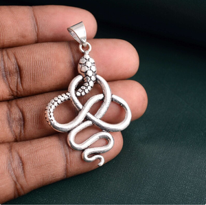 2026 Latest Design Gothic <b>Snake</b> Pendant Vintage Brass Pendant Women Silver Plated Gothic <b>Snake</b> Charm Wholesale/OEM/ODM - Product Image 6