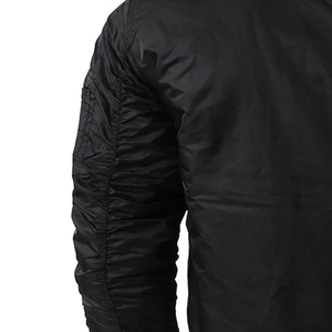Blouson aviateur d'hiver ODM pour homme personnalisé, coupe-vent avec manches chouchoutantes, blouson aviateur imperméable et décontracté pour homme - Product Image 5