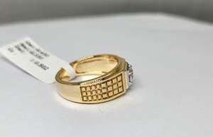 Elegante Anillo de Diamantes Unisex para Boda, 0.502 CT, Oro Amarillo de 14K con Baño de Rodio, Certificado IGI, Joyería Fina Minimalista DWT para - Product Image 4