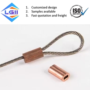 Virola de latón de cobre personalizada, figura de doble agujero, 8 tipos, amuleto de cobre, hardware de cuerda de alambre prensado - Product Image 2