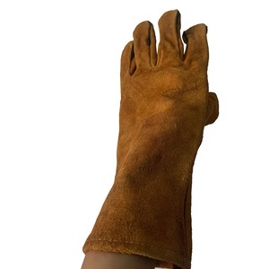 Los mejores guantes de soldadura de trabajo de cuero personalizados con características de seguridad cubiertas protectoras para manos y brazos - Product Image 3