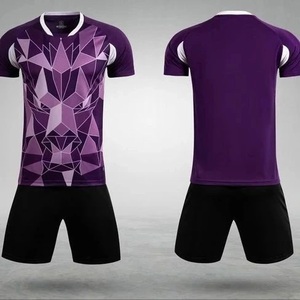 Venta al por mayor cómodo secado rápido poliéster fútbol Jersey conjunto logotipo personalizado nombre impresión adultos deportes uniformes para fútbol - Product Image 5