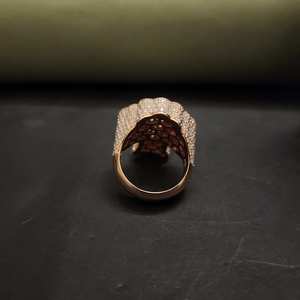 Bague Hip Hop Unique en Acier Inoxydable Plaqué Or 14K avec Moissanite Baguette Tendance Certifiée IGI Unisexe pour les Occasions Spéciales et les Fêtes - Product Image 3