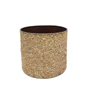 Pots de jardin d'herbes d'intérieur décoratifs couleur marron jardinière en paille de fer Pots au design moderne pour la décoration de la maison - Product Image 3