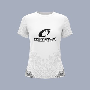 Camiseta de Mujer de Corte Regular, Cuello Redondo, Manga Corta, Secado Rápido, Diseño Tribal, Estilo Urbano - Product Image 6