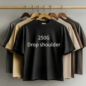 เสื้อยืดสตรีทแวร์ลายกราฟิกขายส่ง ผ้าเรียบ 250gsm ผ้าฝ้าย 100% เสื้อยืด unisex หนานุ่ม คุณภาพสูง - Product Image 1