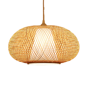 Lampe murale suspendue en rotin artisanal, texture naturelle, écologique, amovible, design moderne, décoration intérieure terreau, luminaire pour - Product Image 1