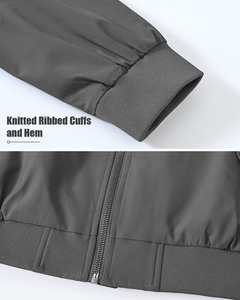 Invierno 100% poliéster nueva chaqueta con cremallera para hombre abrigo de motorista chaqueta de bombardero de moda - Product Image 5