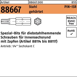 Hardened Steel <b>Screwdriver</b> Bit ISR Pin T10 1 Piece - Product Image 1