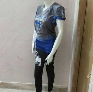 OEM เครื่องแบบอเมริกันที่กำหนดเองราคาถูกเสื้อฟุตบอลที่กำหนดเองอเมริกันชุดฟุตบอล - Product Image 1