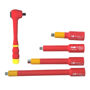 Personnalisé 1/4 "Dr. Jeu de clés à douille 18 pièces avec barre d'extension isolée et cliquet OEM ODM Taiwan Supply - Product Image 4