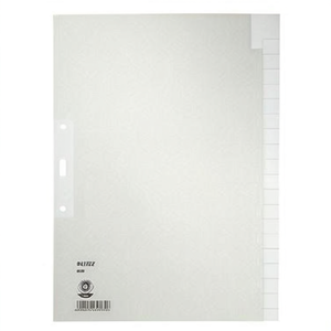 Leitz DIN <b>A4</b> Recycled Grey Rope Paper Blank File <b>Folders</b> with 20 Index Sheets Eco-Friendly Office Accessories - Product Image 3