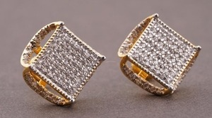 Moissanite White Round Shape <b>Earring</b> Beautiful Customized Sterling Silver <b>Screw</b> Back Stud <b>Earring</b> & Other Diamond Jewellery - Product Image 3