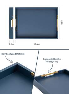 Plateaux en bois élégants Designer Premium abordable Plateau rectangulaire en bois de haute qualité de l'exportateur indien pour la maison et le café - Product Image 2