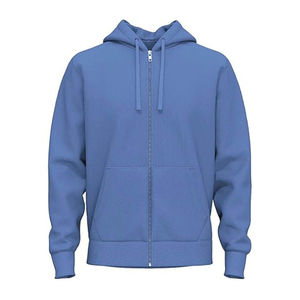 Sweats à capuche à fermeture éclair personnalisés pour hommes couleur unie couleur unie vêtements de course décontractés à motif régulier fabrication de vêtements lourds - Product Image 3
