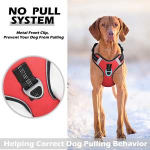 Harness Hewan Peliharaan Poliester Reflektif yang Dapat Disesuaikan, Empuk, Anti Tarik dengan 2 Pegangan Kontrol Mudah dan 2 Klip Tali, Grosir - Product Image 4